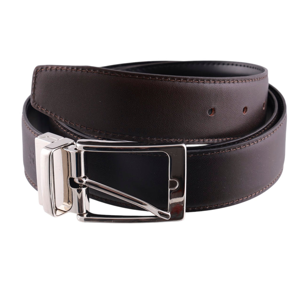Cintura Artigianale Reversibile Uomo Double Face in Vera Pelle di Vitello