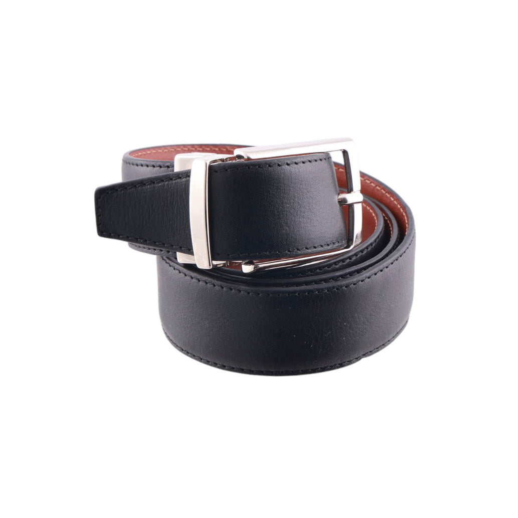 Cintura Artigianale Reversibile Uomo Double Face in Vera Pelle di Vitello