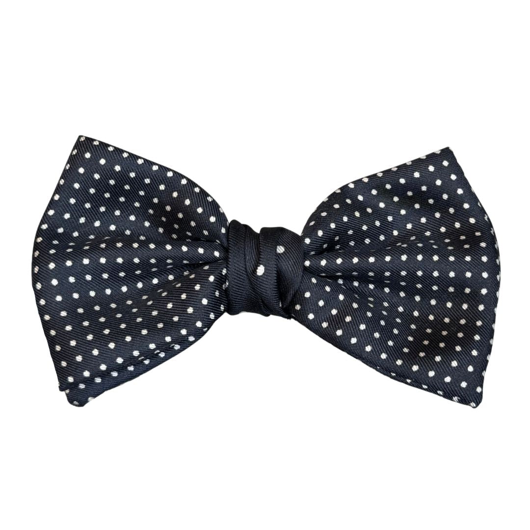 Papillon Cravattino in Seta Fantasia a Pois