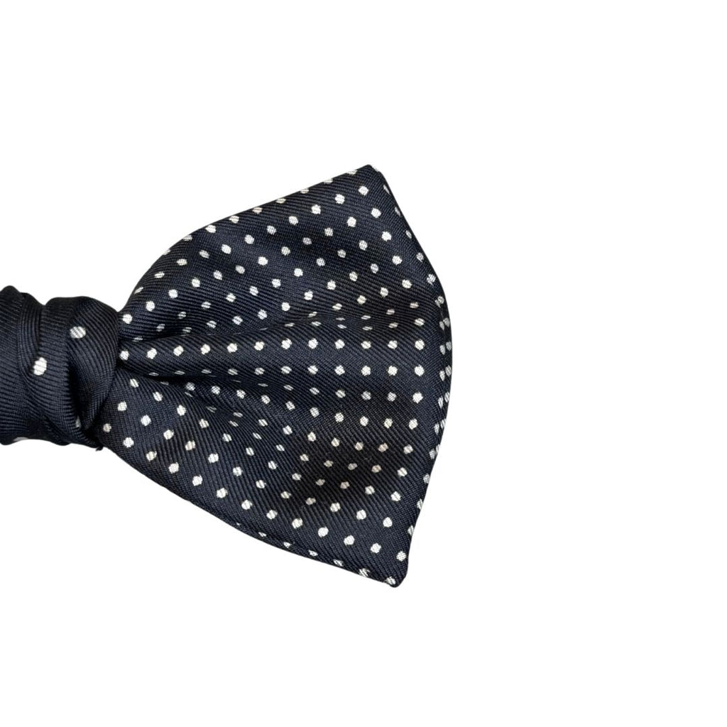Papillon Cravattino in Seta Fantasia a Pois