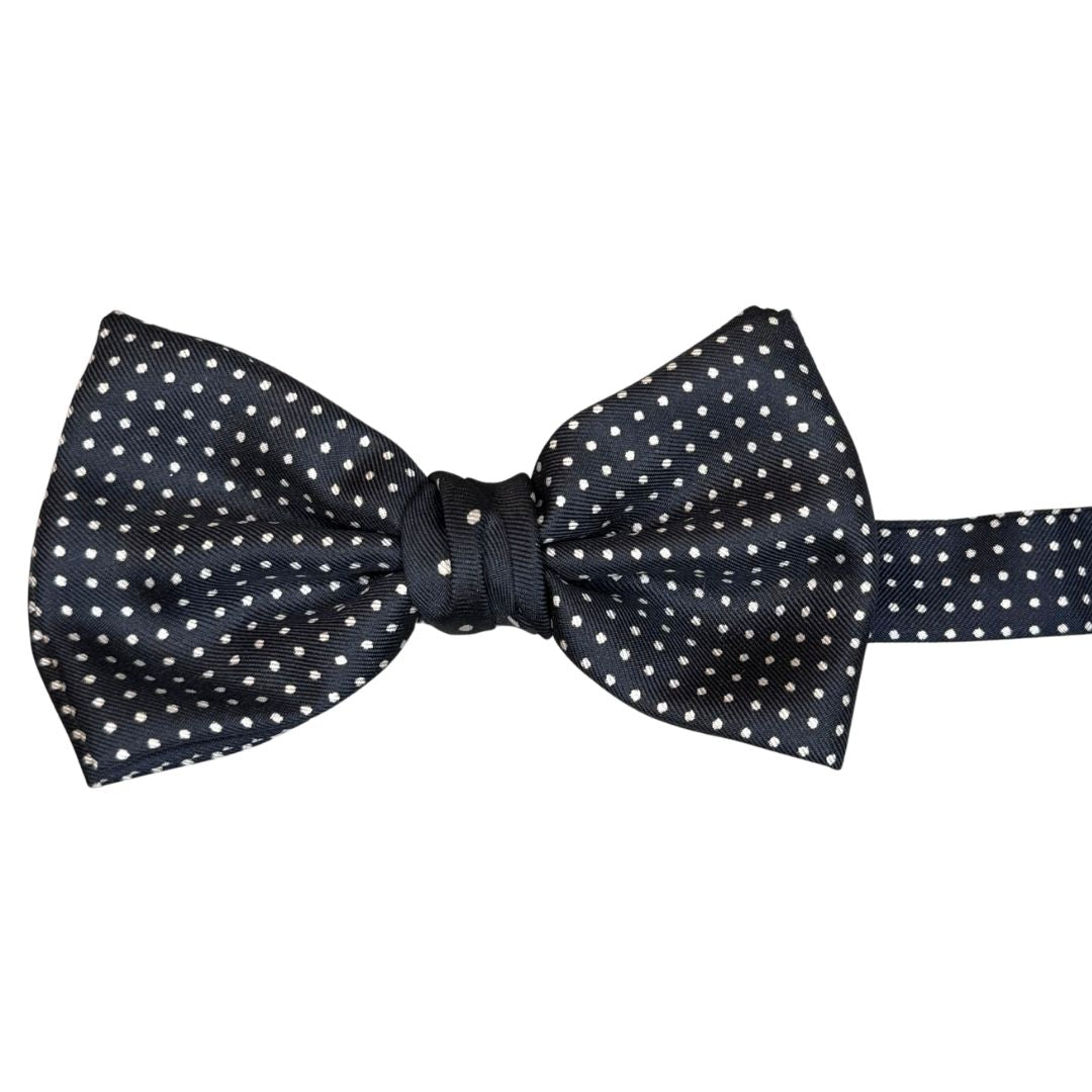 Papillon Cravattino in Seta Fantasia a Pois