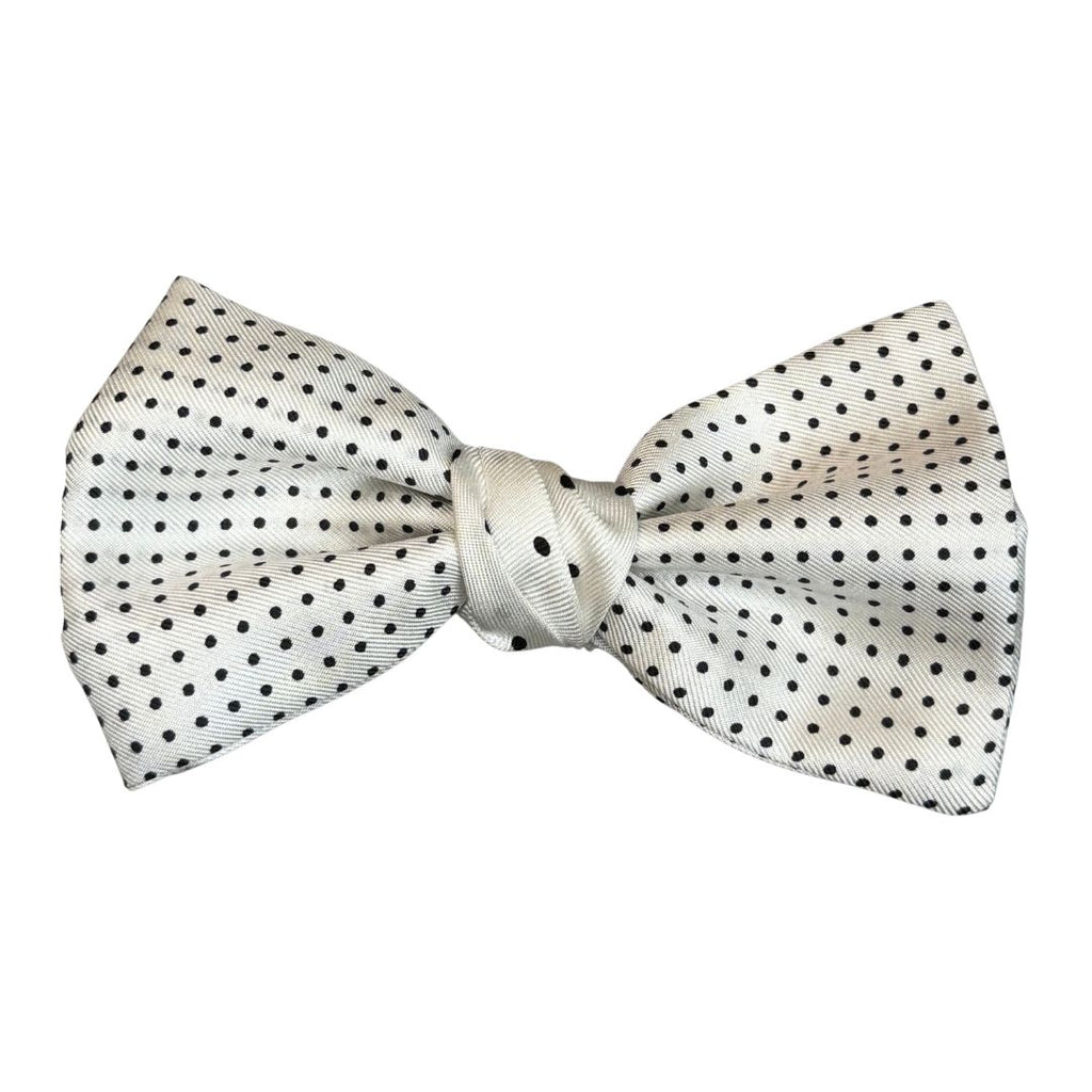 Papillon Cravattino in Seta Fantasia a Pois