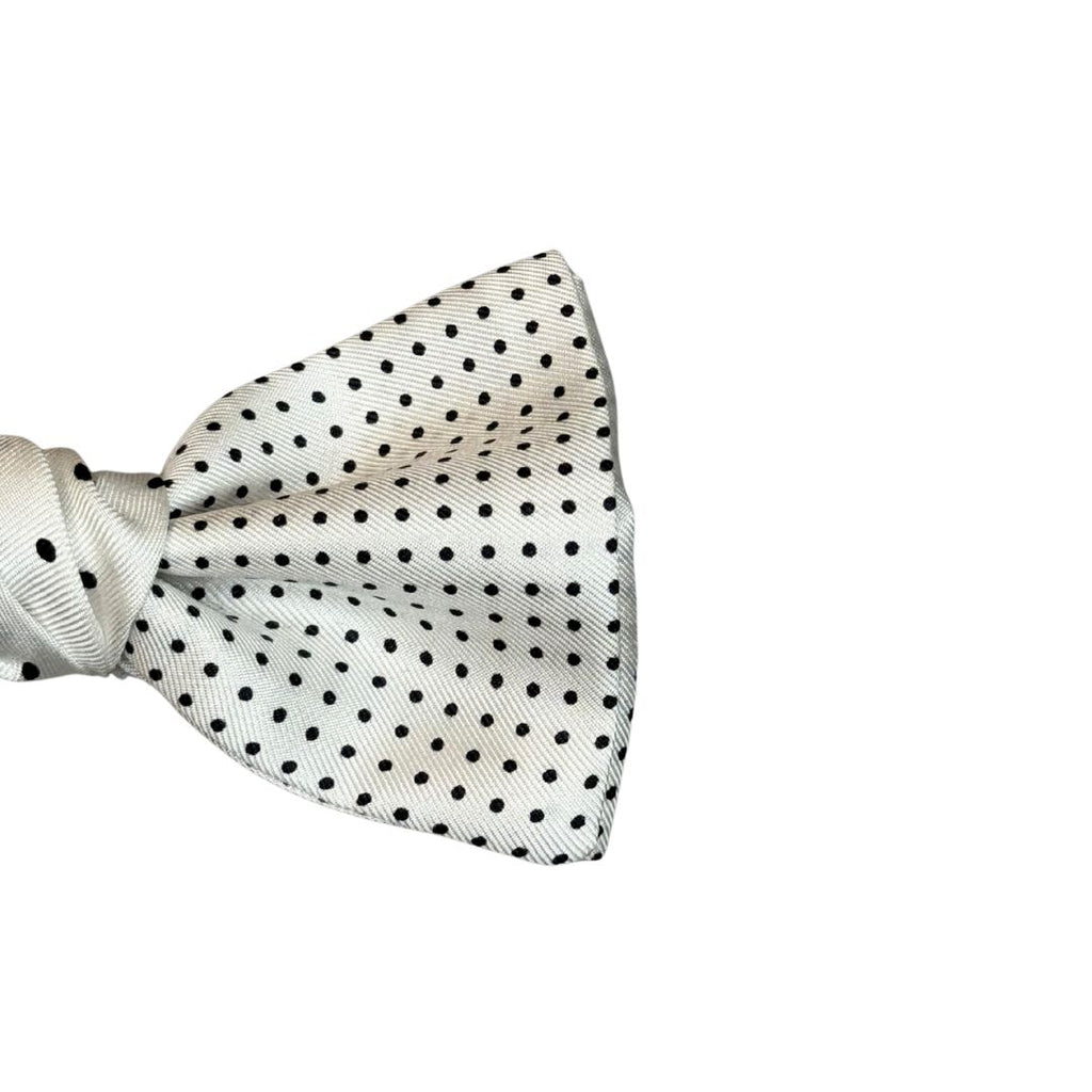 Papillon Cravattino in Seta Fantasia a Pois