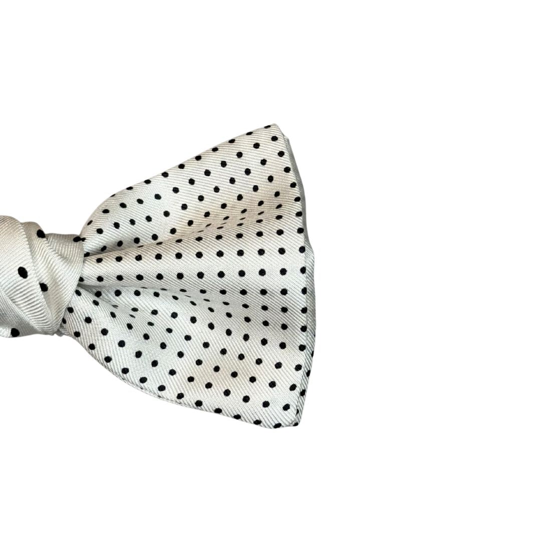 Papillon Cravattino in Seta Fantasia a Pois