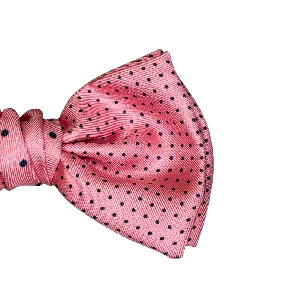 Papillon Cravattino in Seta Fantasia a Pois