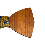 Papillon Annodato in Legno con Nodo in Lana