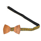 Papillon Annodato in Legno con Nodo in Lana