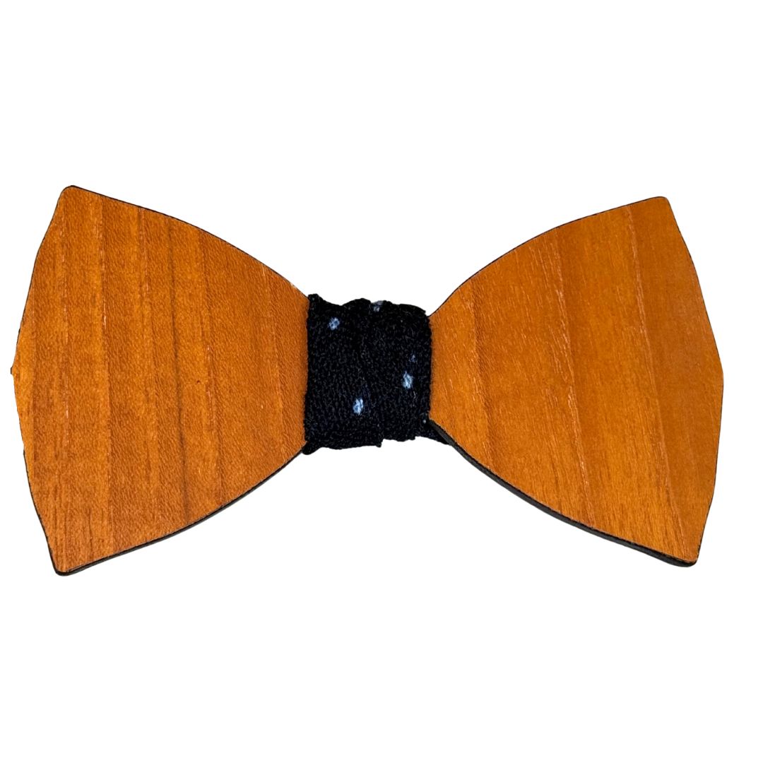 Papillon Annodato in Legno con Nodo in Lana