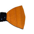 Papillon Annodato in Legno con Nodo in Lana