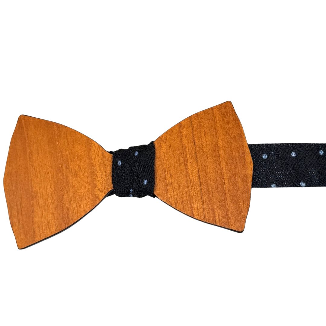 Papillon Annodato in Legno con Nodo in Lana