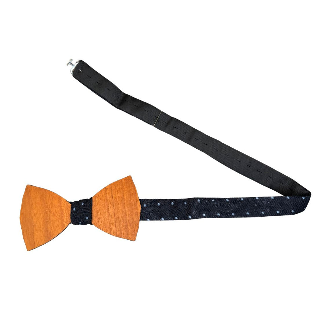 Papillon Annodato in Legno con Nodo in Lana