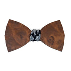 Papillon Annodato in Legno con Nodo in Lana