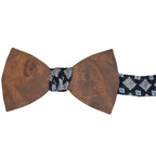 Papillon Annodato in Legno con Nodo in Lana