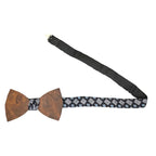 Papillon Annodato in Legno con Nodo in Lana