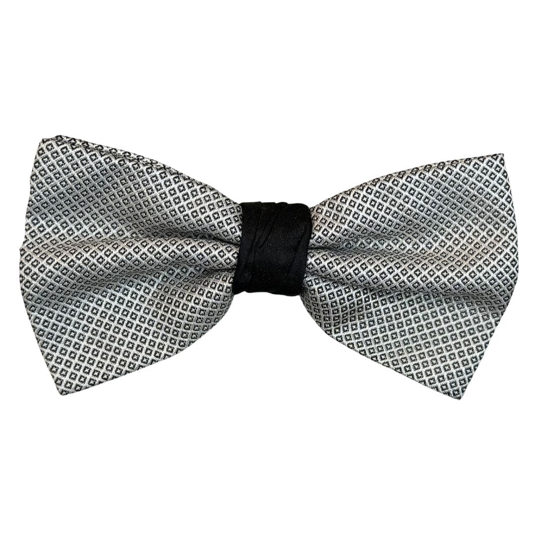 Papillon annodato regolabile bicolore seta rifinito a mano con profilo in tono