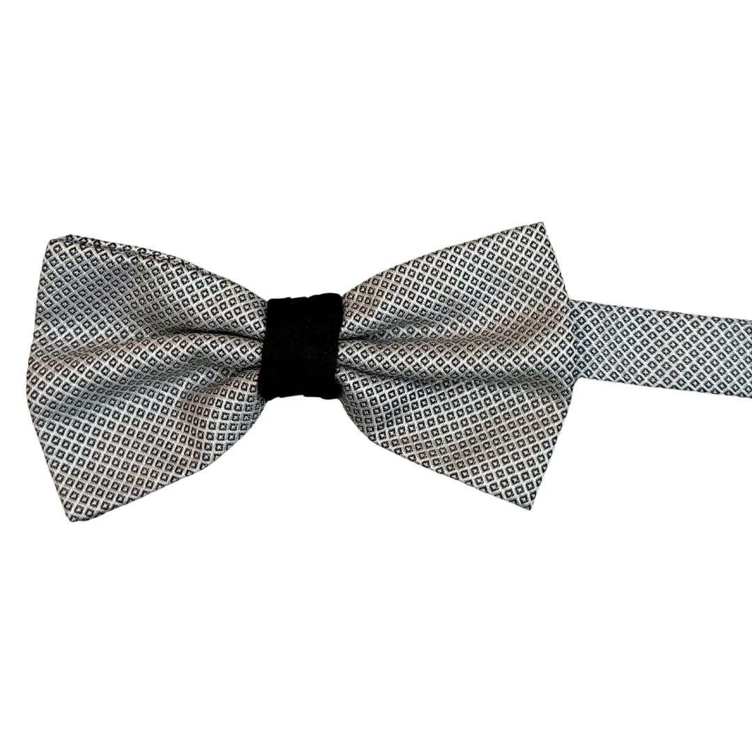 Papillon annodato regolabile bicolore seta rifinito a mano con profilo in tono