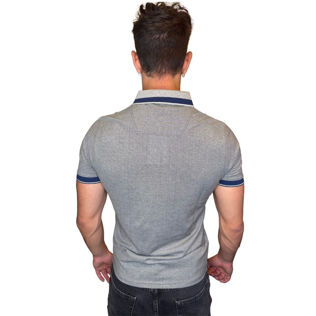 Polo uomo manica corta cotone jersey operato Fred Mello