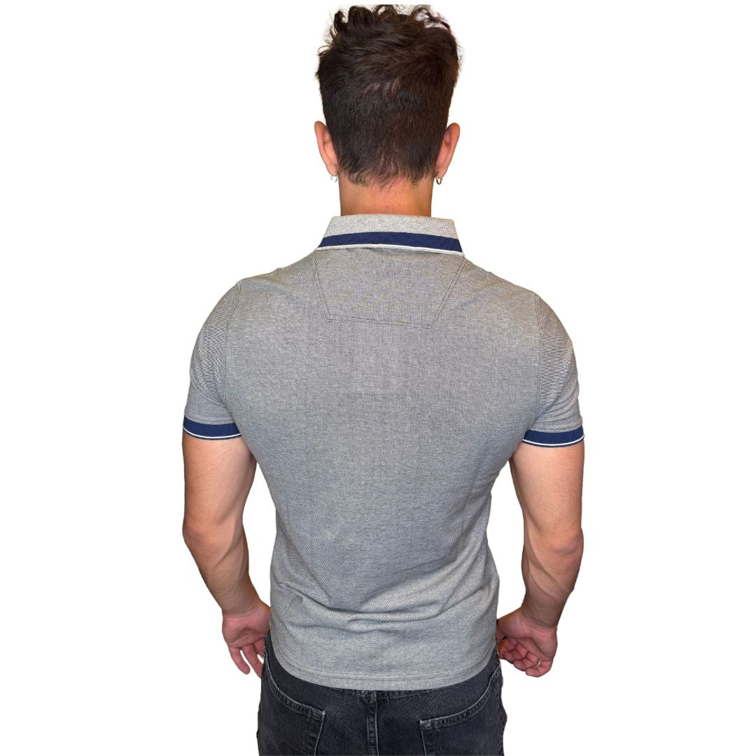 Polo uomo manica corta cotone jersey operato Fred Mello