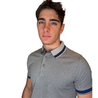 Polo uomo manica corta cotone jersey operato Fred Mello