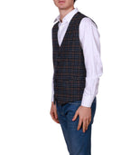 Di Lorenzo Sartoria Italiana Gilet uomo a quadretti regolabile Made in Italy