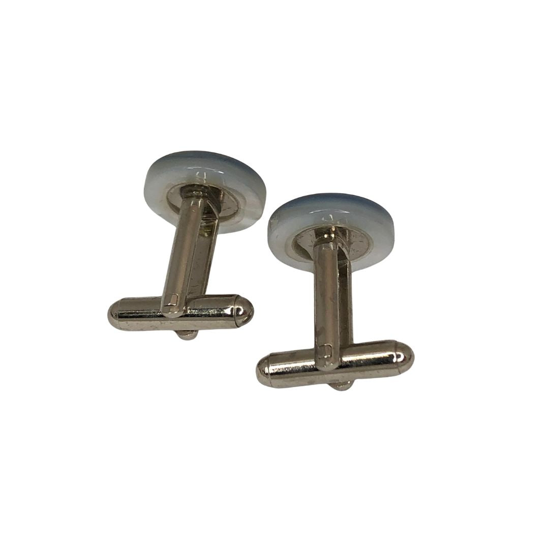 Gemelli tondi Madreperla con Cerchio nero