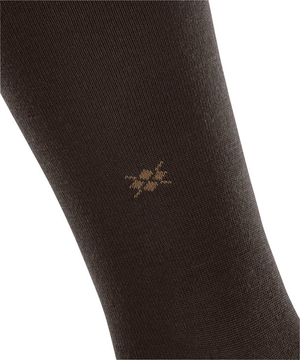 Calzini lunghi Leeds gambaletto tinta unita cotone e lana Burlington