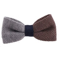 Papillon Bicolore in Lana Tricot Annodato con Cinturino Regolabile Made in Italy