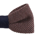 Papillon Bicolore in Lana Tricot Annodato con Cinturino Regolabile Made in Italy