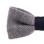 Papillon Bicolore in Lana Tricot Annodato con Cinturino Regolabile Made in Italy