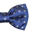 Papillon in seta annodato a mano fantasia rombi lavorazione sartoriale elegante