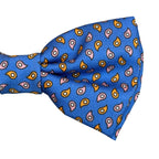 Papillon cotone annodato a mano fantasia gocce realizzato con cura sartoriale