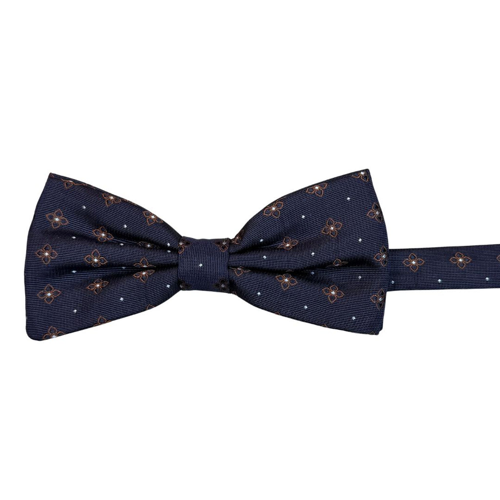 Papillon in seta annodato a mano fantasia fiori Made in Italy