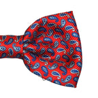 Papillon seta a righe annodato a mano stampe cashmere