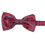 Papillon seta a righe annodato a mano stampe cashmere