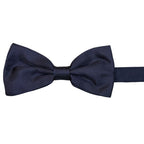 Papillon annodato a mano regolabile in seta motivo twill tinta unita