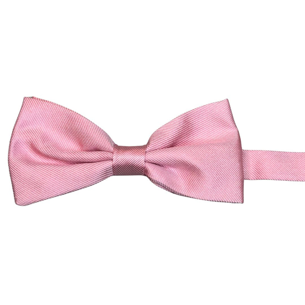 Papillon annodato a mano regolabile in seta motivo twill tinta unita