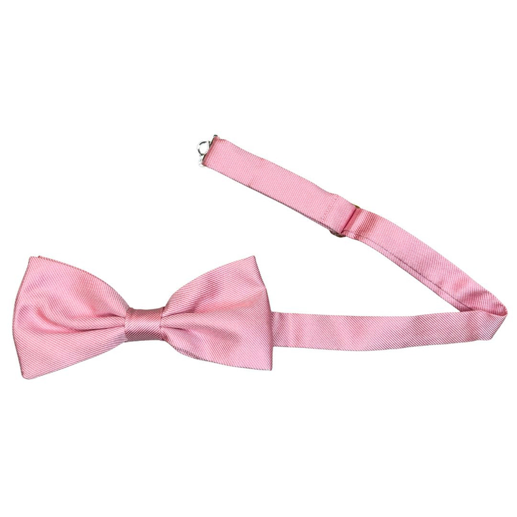 Papillon annodato a mano regolabile in seta motivo twill tinta unita