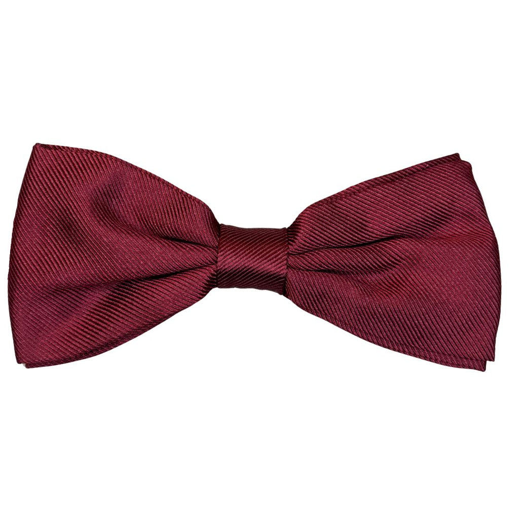 Papillon annodato a mano regolabile in seta motivo twill tinta unita