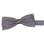 Papillon seta midi annodato a mano con fantasia geometrica