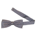 Papillon seta midi annodato a mano con fantasia geometrica