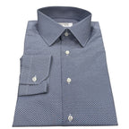 Camicia uomo classica collo 1/2 francese in popeline microfantasia