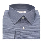 Camicia uomo classica collo 1/2 francese in popeline microfantasia