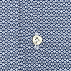Camicia uomo classica collo 1/2 francese in popeline microfantasia