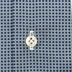 Camicia uomo classica in popeline fantasia fiorellini e cerchi