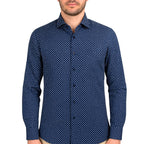 Camicia uomo classica popeline fantasia fiorellini