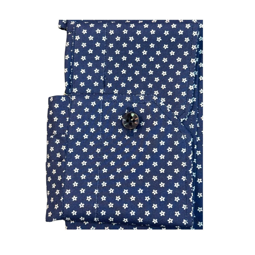 Camicia uomo classica popeline fantasia fiorellini