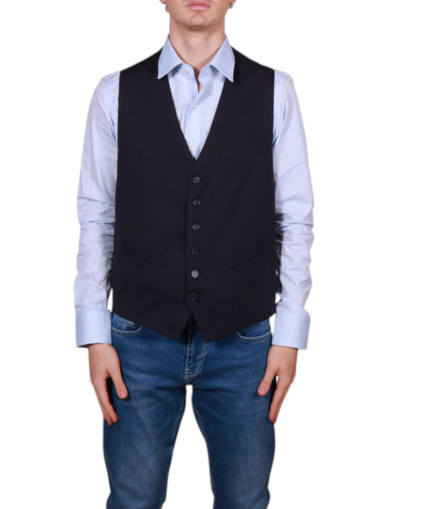 Di Lorenzo Sartoria Italiana gilet uomo sartoriale misto seta