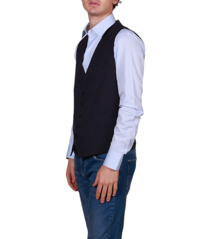 Di Lorenzo Sartoria Italiana gilet uomo sartoriale misto seta