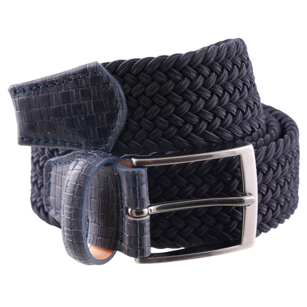 Cintura Intrecciata Elasticizza Contrasti Pelle
