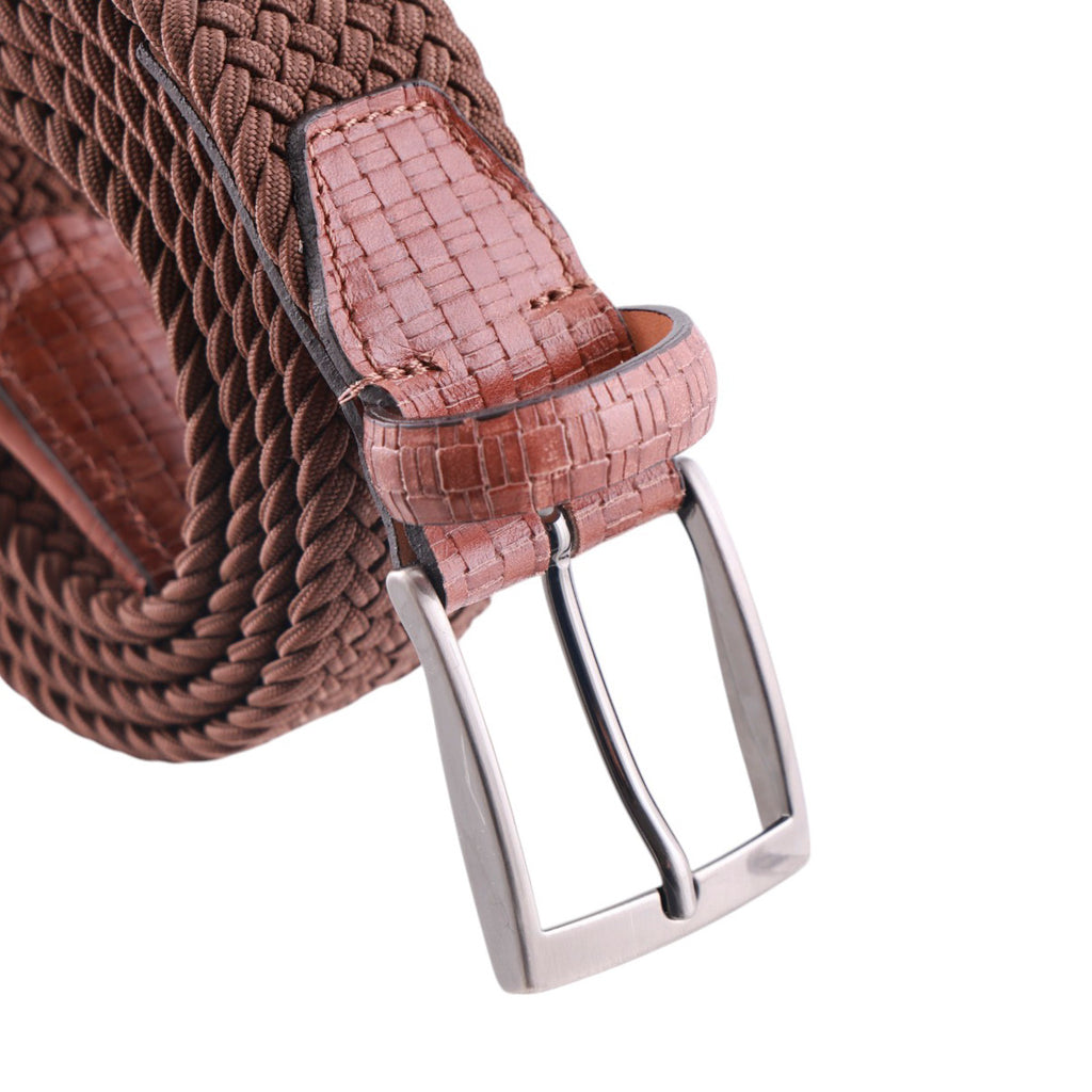 Cintura Intrecciata Elasticizza Contrasti Pelle